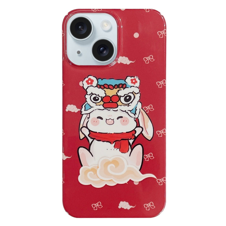 Painted Pattern PC Phone Case, For iPhone 15