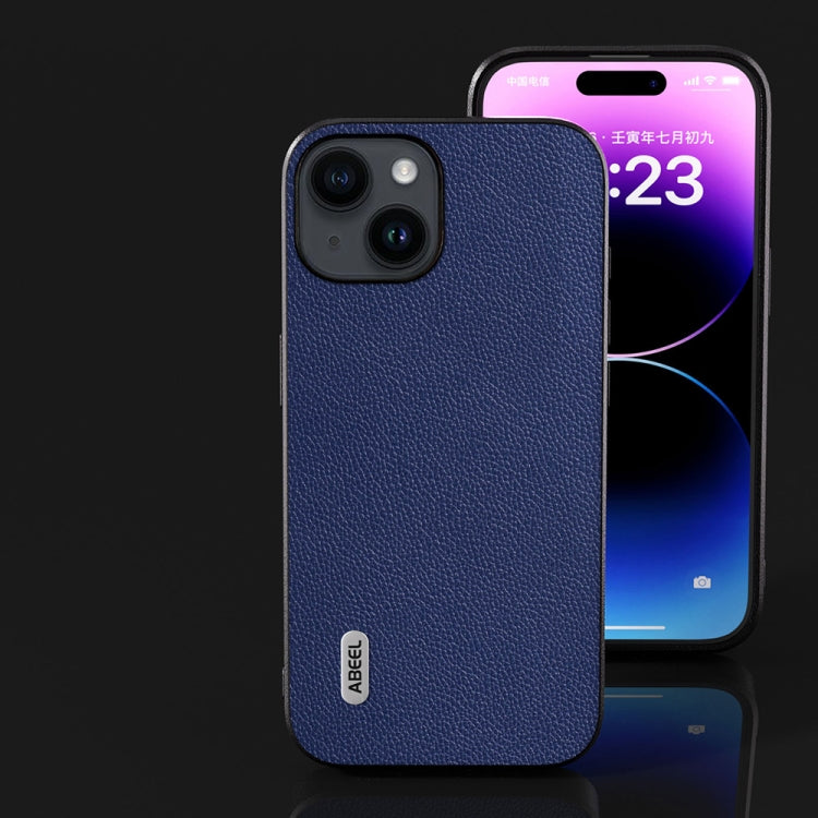 ABEEL Black Edge Genuine Leather Mino Phone Case, For iPhone 15 Plus, For iPhone 15, For iPhone 14 Plus, For iPhone 14, For iPhone 14 Pro, For iPhone 14 Pro Max