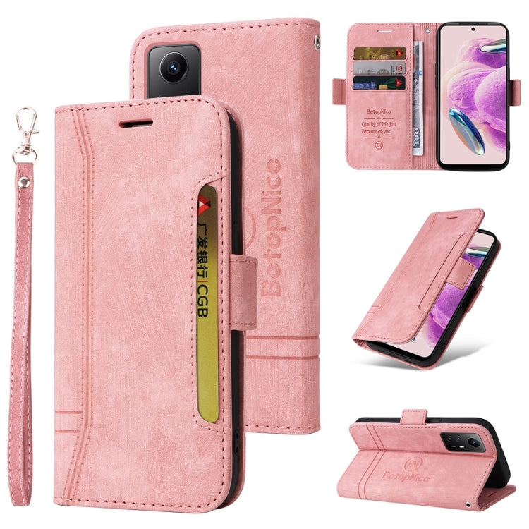 BETOPNICE Dual-side Buckle Leather Phone Case, For Xiaomi Redmi Note 12S 4G Global, For Xiaomi Redmi Note 12 4G Global, For Xiaomi Redmi Note 12 Turbo 5G