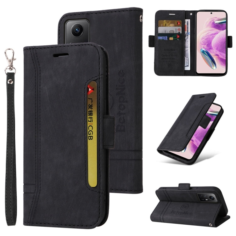 BETOPNICE Dual-side Buckle Leather Phone Case, For Xiaomi Redmi Note 12S 4G Global, For Xiaomi Redmi Note 12 4G Global, For Xiaomi Redmi Note 12 Turbo 5G