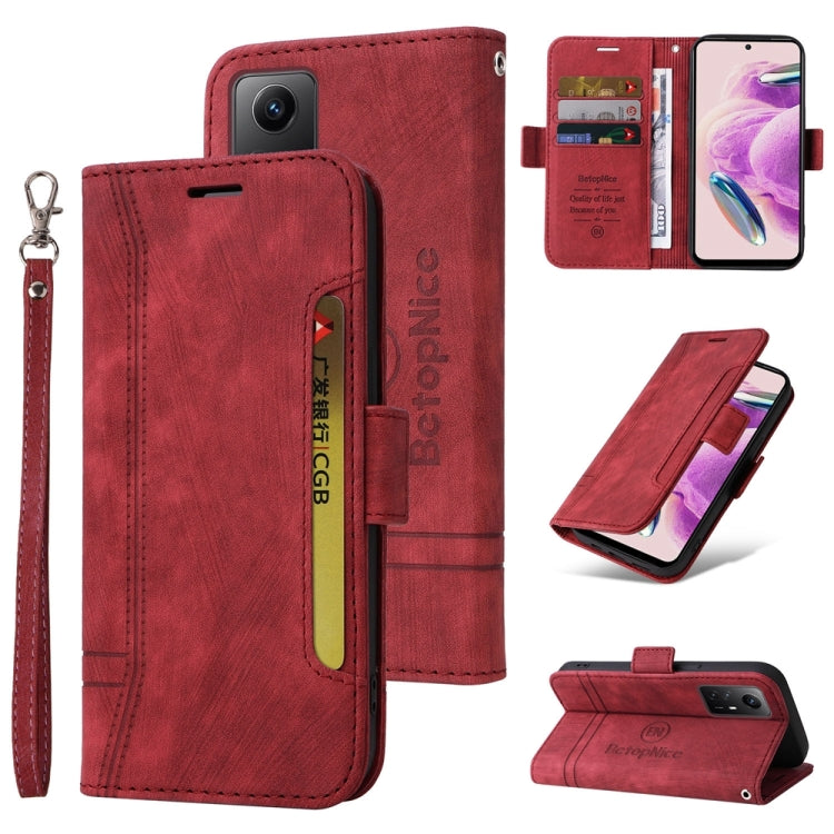 BETOPNICE Dual-side Buckle Leather Phone Case, For Xiaomi Redmi Note 12S 4G Global, For Xiaomi Redmi Note 12 4G Global, For Xiaomi Redmi Note 12 Turbo 5G