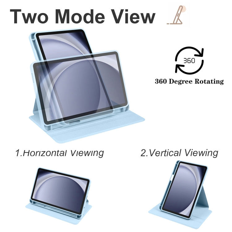 Acrylic 360 Degree Rotation Smart Tablet Leather Case