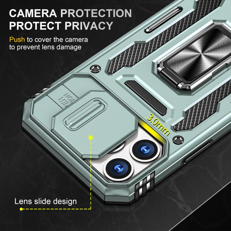 Armor PC + TPU Camera Shield Phone Case, For iPhone 15 Plus, For iPhone 15