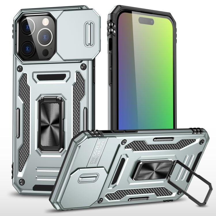 Armor PC + TPU Camera Shield Phone Case, For iPhone 16 Plus, For iPhone 16, For iPhone 15 Pro Max
