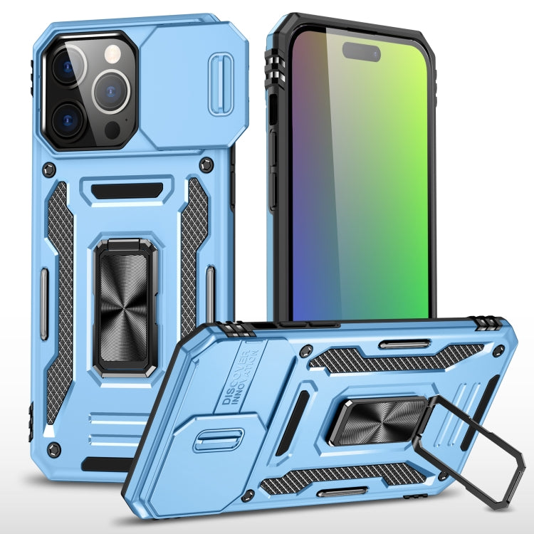 Armor PC + TPU Camera Shield Phone Case, For iPhone 16 Plus, For iPhone 16, For iPhone 15 Pro Max
