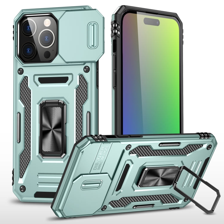 Armor PC + TPU Camera Shield Phone Case, For iPhone 15 Pro, For iPhone 15 Plus, For iPhone 15