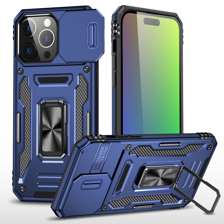 Armor PC + TPU Camera Shield Phone Case, For iPhone 15 Pro, For iPhone 15 Plus, For iPhone 15