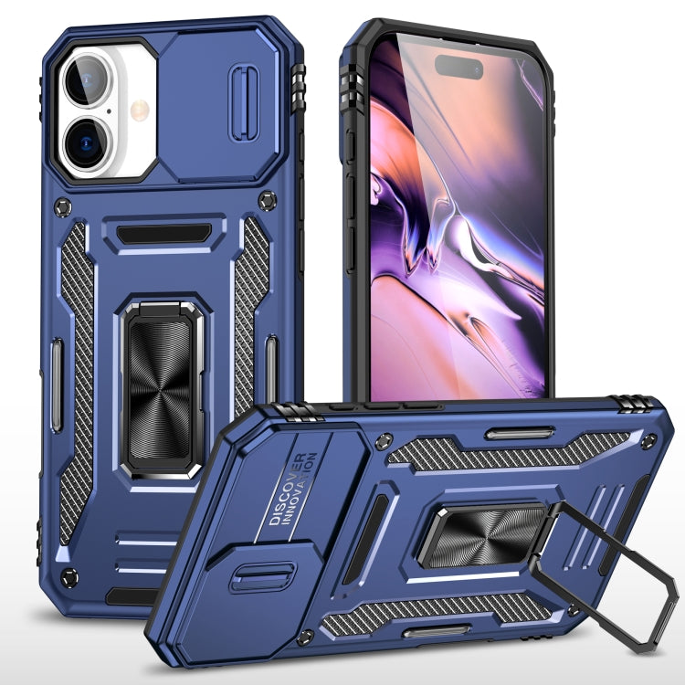 Armor PC + TPU Camera Shield Phone Case, For iPhone 15 Pro, For iPhone 15 Plus, For iPhone 15