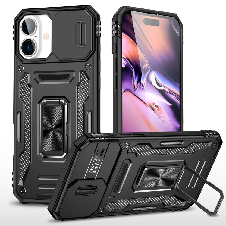 Armor PC + TPU Camera Shield Phone Case, For iPhone 15 Pro, For iPhone 15 Plus, For iPhone 15