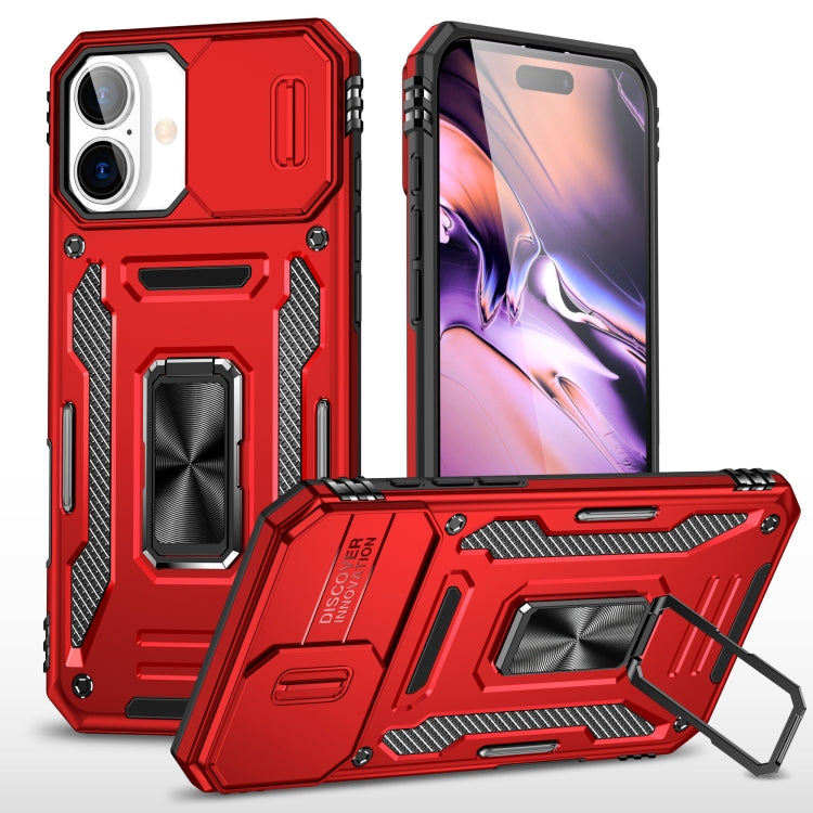 Armor PC + TPU Camera Shield Phone Case, For iPhone 15 Pro, For iPhone 15 Plus, For iPhone 15