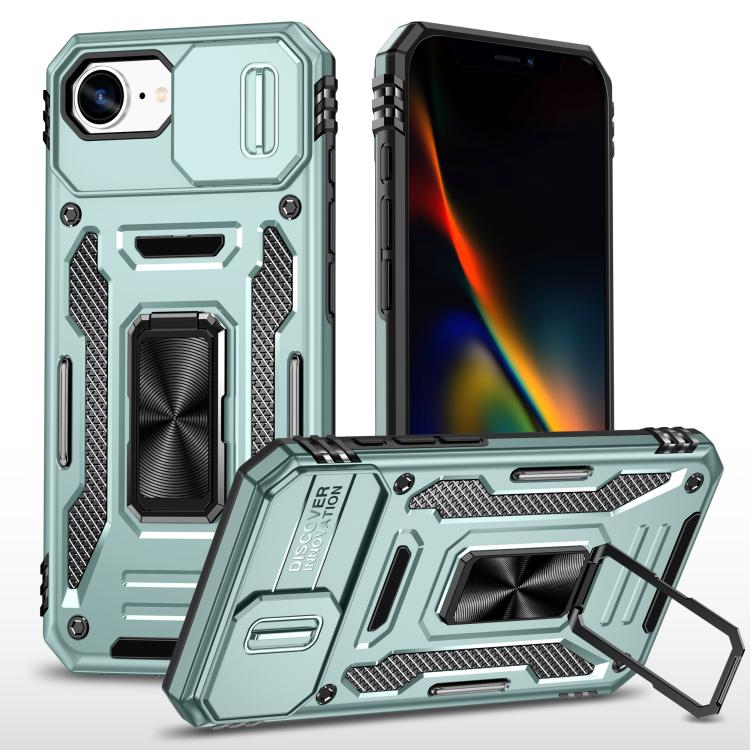 Armor PC + TPU Camera Shield Phone Case, For iPhone 16 Plus, For iPhone 16, For iPhone 15 Pro Max