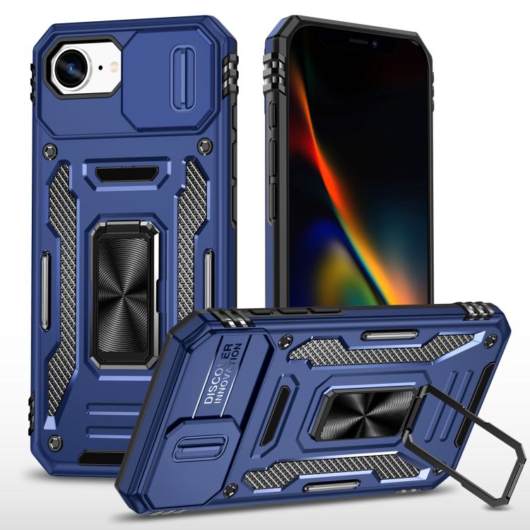 Armor PC + TPU Camera Shield Phone Case, For iPhone 16 Plus, For iPhone 16, For iPhone 15 Pro Max