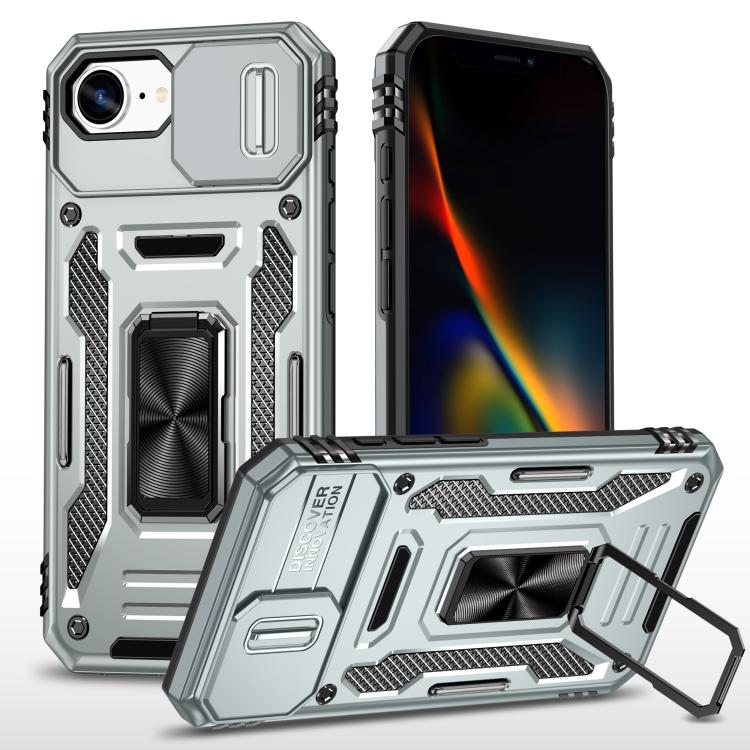 Armor PC + TPU Camera Shield Phone Case, For iPhone 16 Plus, For iPhone 16, For iPhone 15 Pro Max