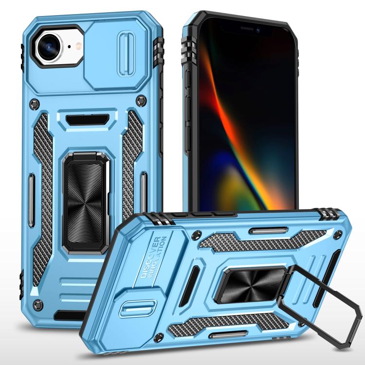 Armor PC + TPU Camera Shield Phone Case, For iPhone 16 Plus, For iPhone 16, For iPhone 15 Pro Max