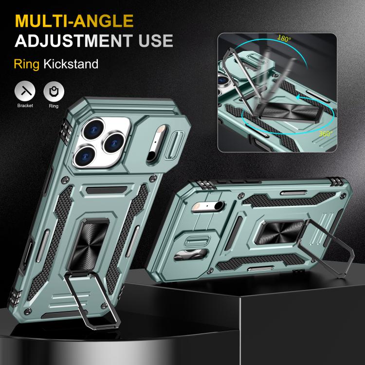 Armor PC + TPU Camera Shield Phone Case, For iPhone 16e, For iPhone 16 Pro Max, For iPhone 16 Pro