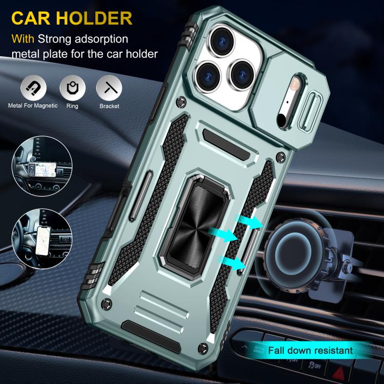 Armor PC + TPU Camera Shield Phone Case, For iPhone 16e, For iPhone 16 Pro Max, For iPhone 16 Pro