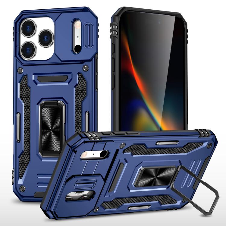 Armor PC + TPU Camera Shield Phone Case, For iPhone 16e, For iPhone 16 Pro Max, For iPhone 16 Pro