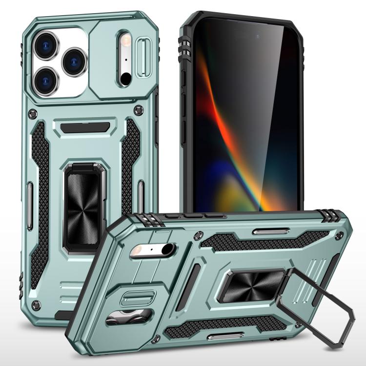 Armor PC + TPU Camera Shield Phone Case, For iPhone 16e, For iPhone 16 Pro Max, For iPhone 16 Pro