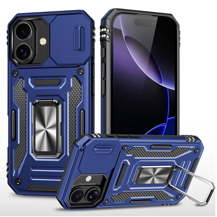 Armor PC + TPU Camera Shield Phone Case, For iPhone 16e, For iPhone 16 Pro Max, For iPhone 16 Pro