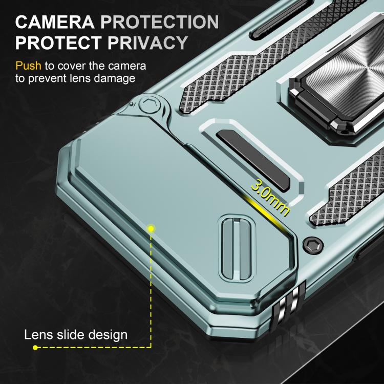 Armor PC + TPU Camera Shield Phone Case, For iPhone 16 Plus, For iPhone 16, For iPhone 15 Pro Max