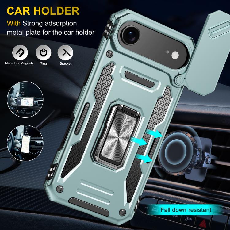 Armor PC + TPU Camera Shield Phone Case, For iPhone 16 Plus, For iPhone 16, For iPhone 15 Pro Max