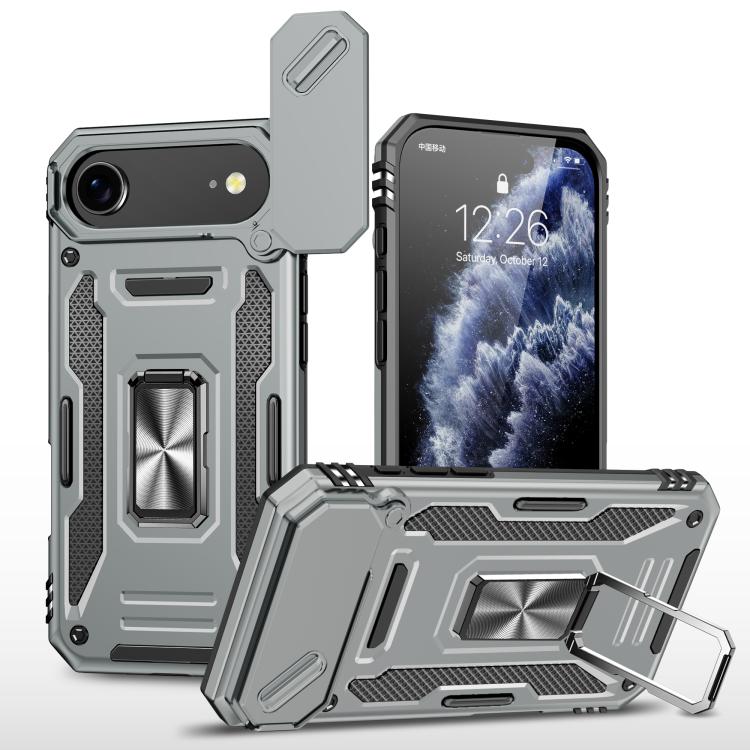Armor PC + TPU Camera Shield Phone Case, For iPhone 16 Plus, For iPhone 16, For iPhone 15 Pro Max