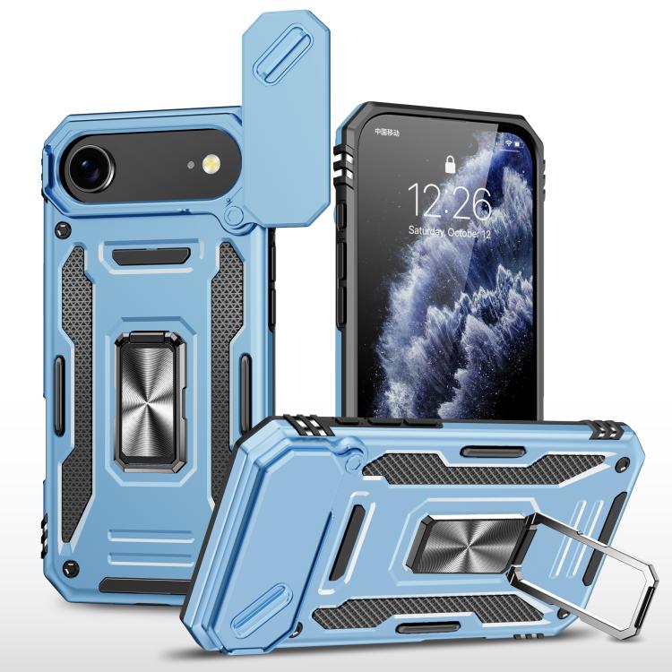 Armor PC + TPU Camera Shield Phone Case, For iPhone 16 Plus, For iPhone 16, For iPhone 15 Pro Max