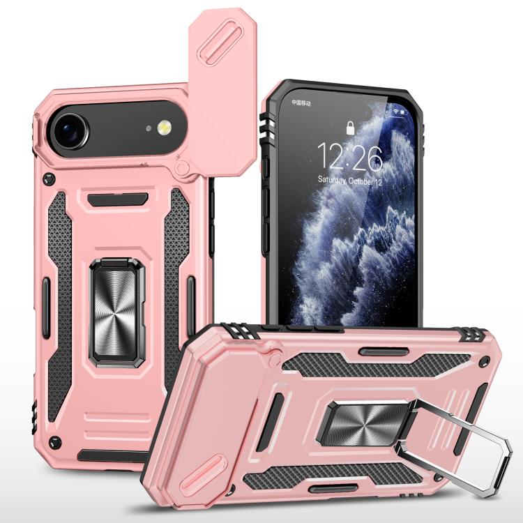 Armor PC + TPU Camera Shield Phone Case, For iPhone 16 Plus, For iPhone 16, For iPhone 15 Pro Max