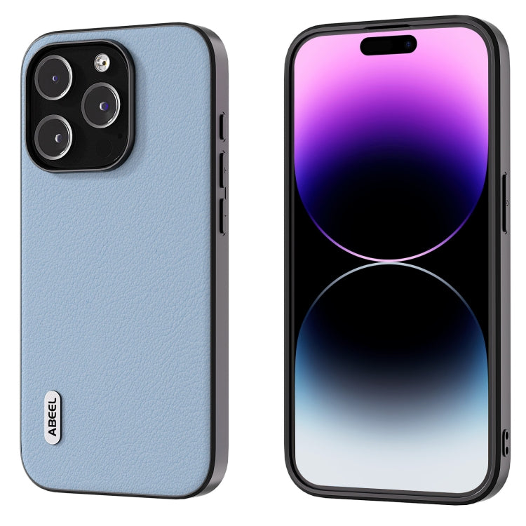 ABEEL Genuine Leather Wave Black Edge Phone Case, For iPhone 16 Pro Max, For iPhone 16 Pro, For iPhone 16 Plus, For iPhone 16, For iPhone 15 Pro Max, For iPhone 15 Pro