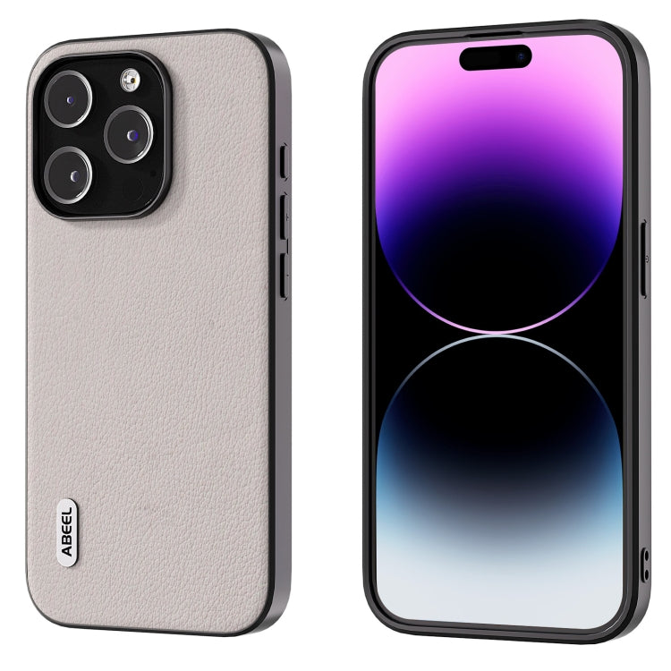 ABEEL Genuine Leather Wave Black Edge Phone Case, For iPhone 16 Pro Max, For iPhone 16 Pro, For iPhone 16 Plus, For iPhone 16, For iPhone 15 Pro Max, For iPhone 15 Pro