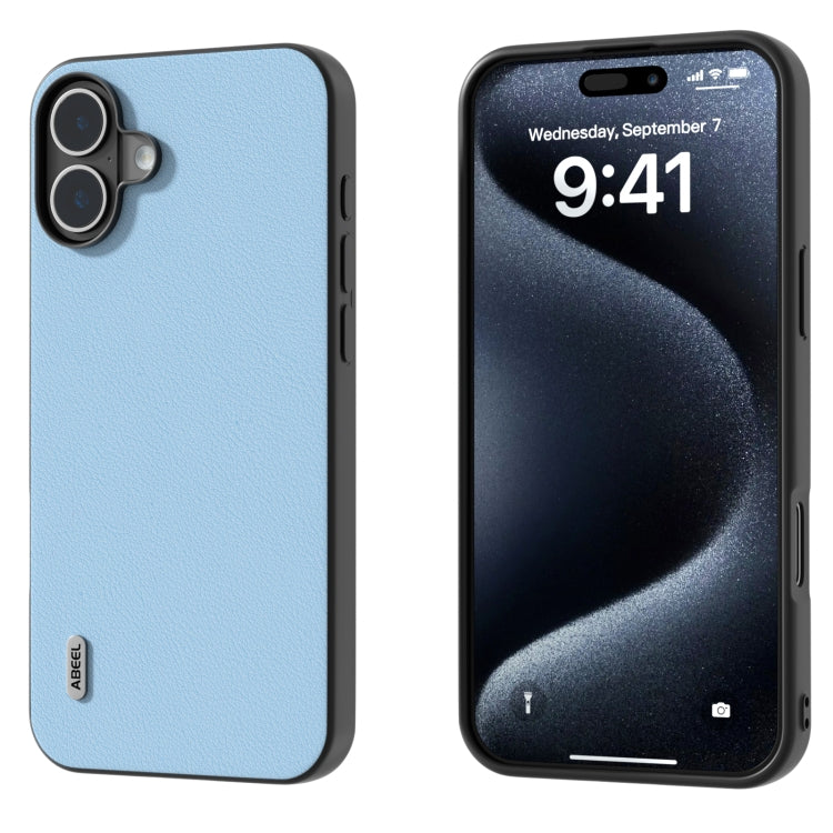ABEEL Genuine Leather Wave Black Edge Phone Case, For iPhone 16 Pro Max, For iPhone 16 Pro, For iPhone 16 Plus, For iPhone 16, For iPhone 15 Pro Max, For iPhone 15 Pro