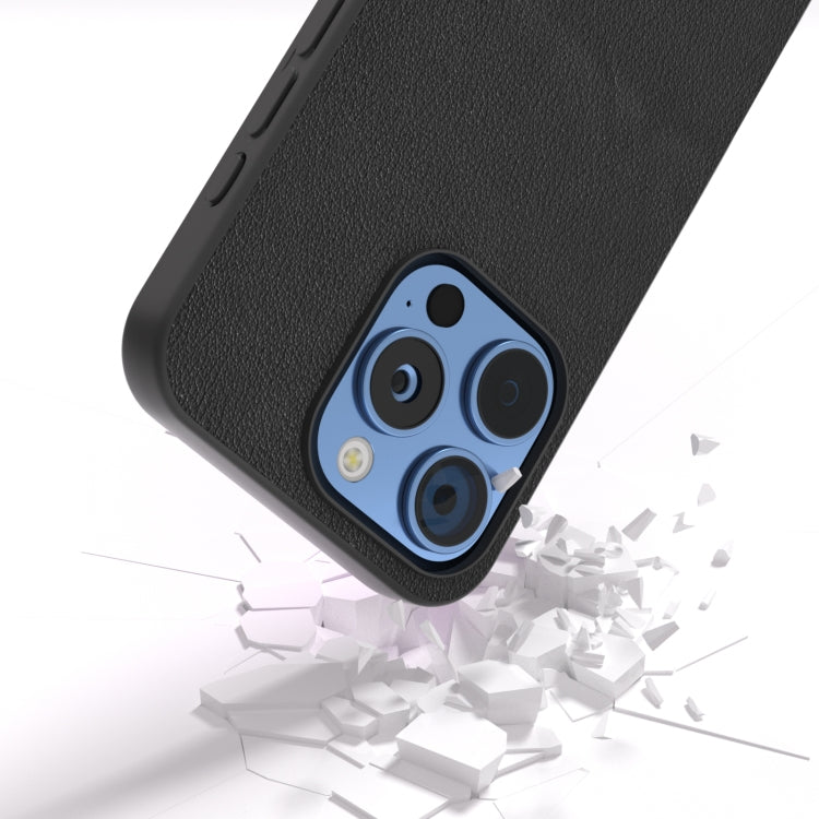 ABEEL Genuine Leather Wave Black Edge Phone Case, For iPhone 16 Pro Max, For iPhone 16 Pro, For iPhone 16 Plus, For iPhone 16, For iPhone 15 Pro Max, For iPhone 15 Pro