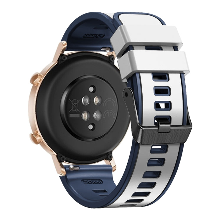 18mm Weave Two-Color Silicone Watch Band, For Garmin Forerunner 265S / 255S / Venu 2S