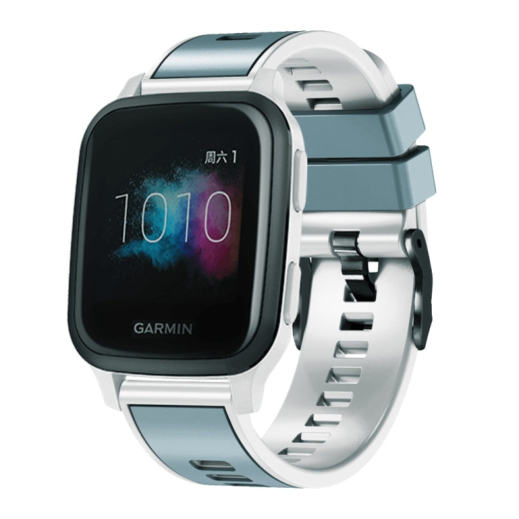 18mm Weave Two-Color Silicone Watch Band, For Garmin Forerunner 265S / 255S / Venu 2S