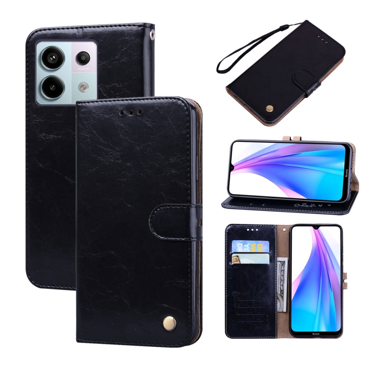 Oil Wax Texture Leather Phone Case