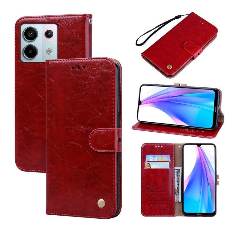 Oil Wax Texture Leather Phone Case