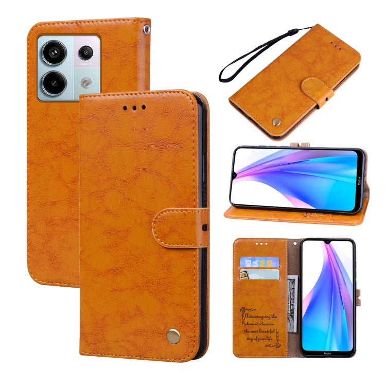 Oil Wax Texture Leather Phone Case