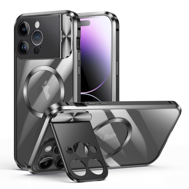Large Window Holder MagSafe Magnetic Metal Phone Case, For iPhone 15 Pro Max, For iPhone 14, For iPhone 15 Pro, For iPhone 15, For iPhone 14 Pro