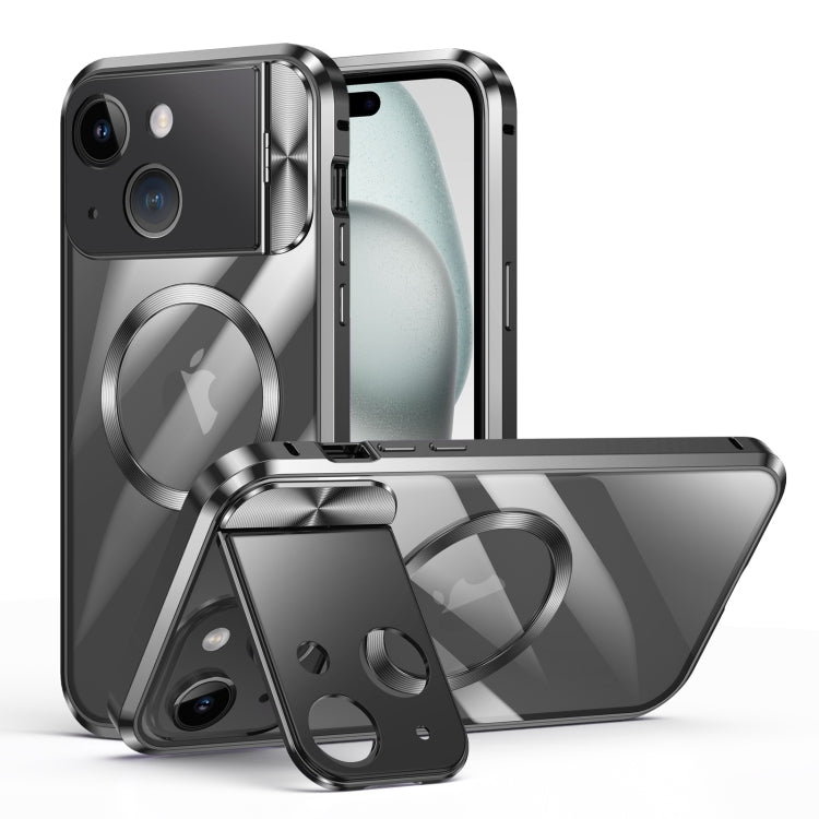 Large Window Holder MagSafe Magnetic Metal Phone Case, For iPhone 15 Pro Max, For iPhone 14, For iPhone 15 Pro, For iPhone 15, For iPhone 14 Pro