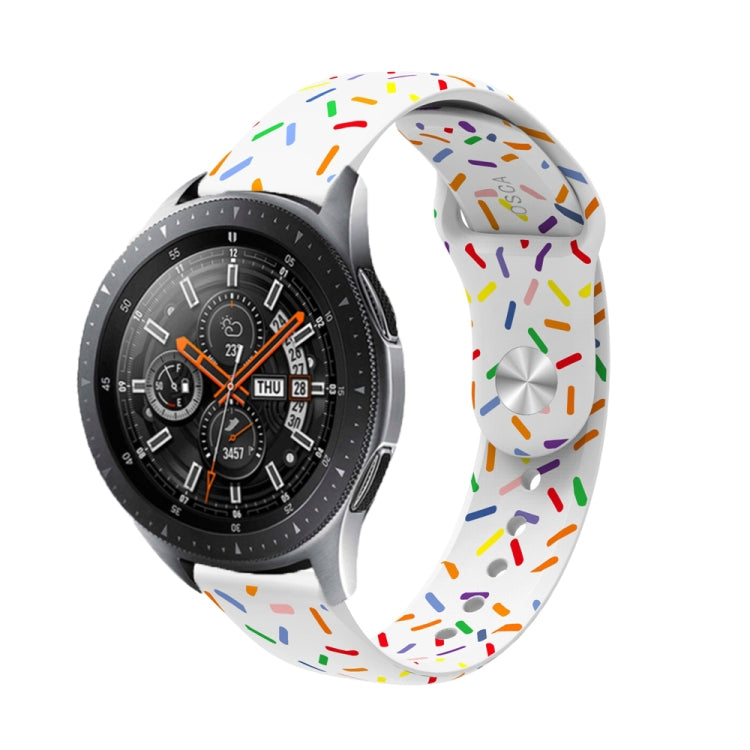 20mm Sports Rainbow Dots Silicone Watch Band, For Garmin Venu / SQ / SQ2 / Venu 2 Plus
