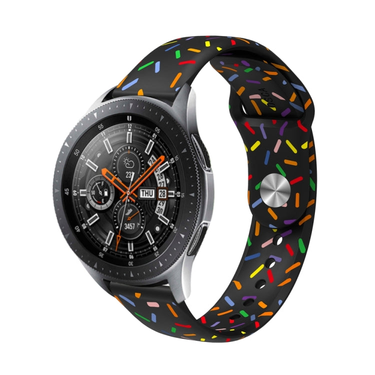20mm Sports Rainbow Dots Silicone Watch Band, For Garmin Venu / SQ / SQ2 / Venu 2 Plus