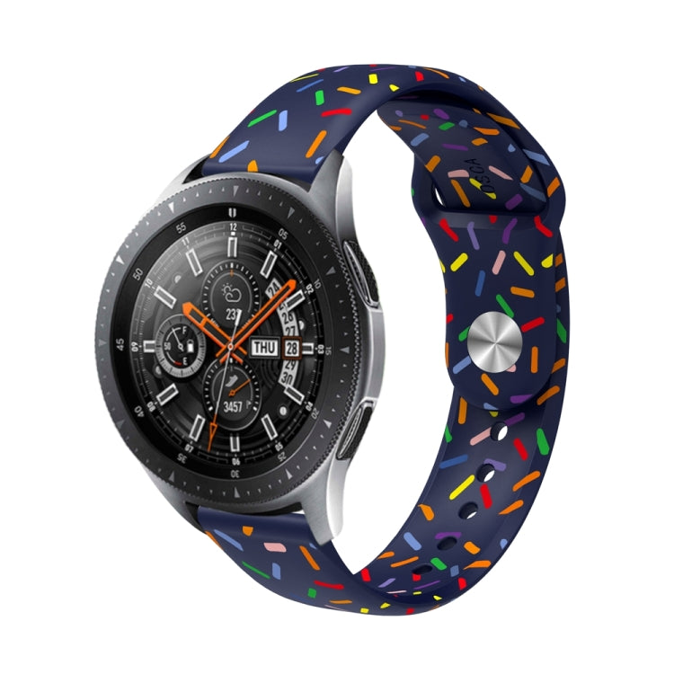 20mm Sports Rainbow Dots Silicone Watch Band, For Garmin Venu / SQ / SQ2 / Venu 2 Plus