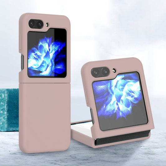 Galaxy Z Flip5 protective case front display view with cushioned silicone bumpers