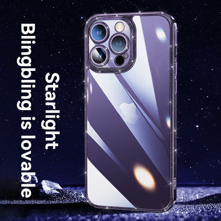 SULADA Glittery TPU + Tempered Glass Phone Case, For iPhone 14 Plus, For iPhone 14, For iPhone 14 Pro, For iPhone 14 Pro Max