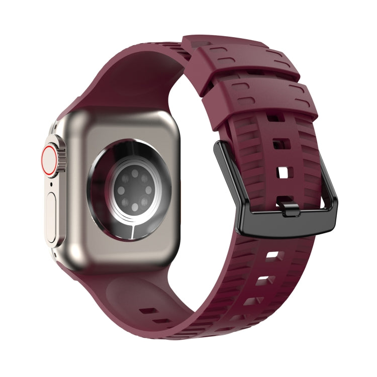 Tire Texture Silicone Watch Band, For Apple Watch Series 9 45mm