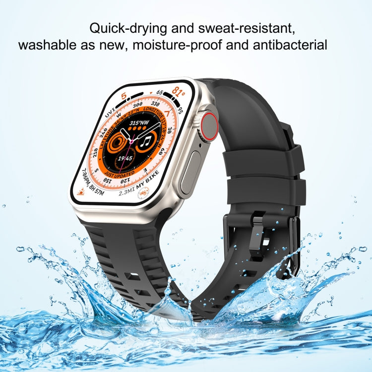 Bracelet de montre en silicone effet pneu, pour Apple Watch Series 4 44 mm et 40 mm