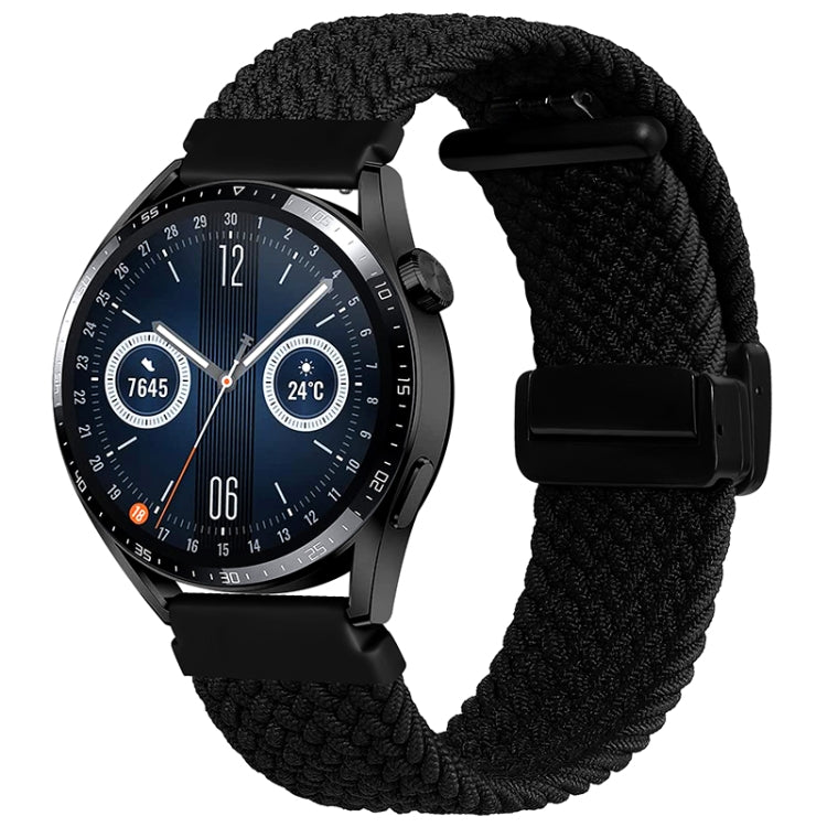 20mm Magnetic Fold Clasp Woven Watch Band, For Garmin VivoMove Trend / Luxe / Style