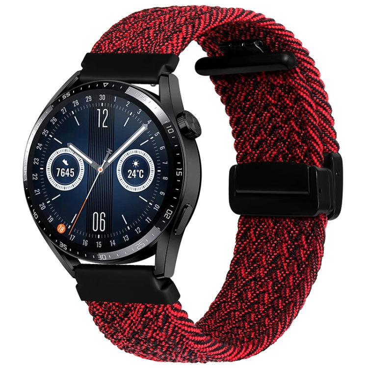 20mm Magnetic Fold Clasp Woven Watch Band, For Garmin VivoMove Trend / Luxe / Style