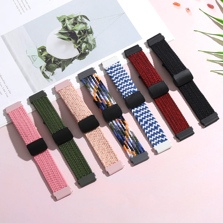 20mm Magnetic Fold Clasp Woven Watch Band, For Garmin VivoMove Trend / Luxe / Style