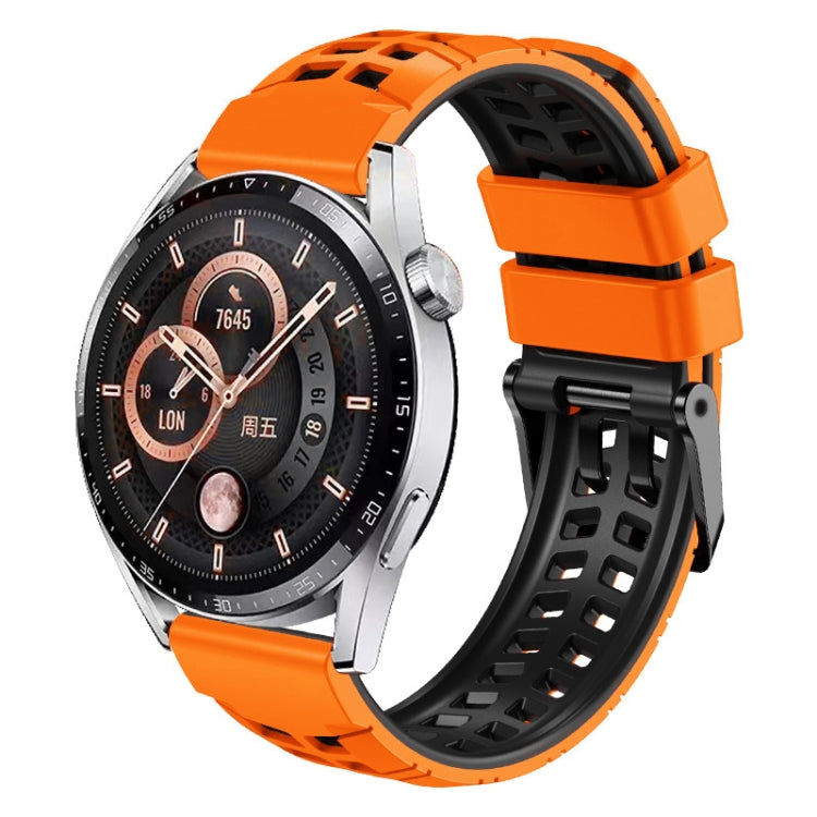 22mm Double-row Hole Two-color Silicone Watch Band, For Huawei Watch4 / 4 Pro / Watch3 / 3 Pro